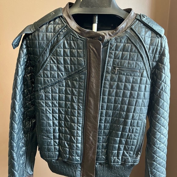 L.A.M.B. leather bomber jacket -black - Picture 14 of 14